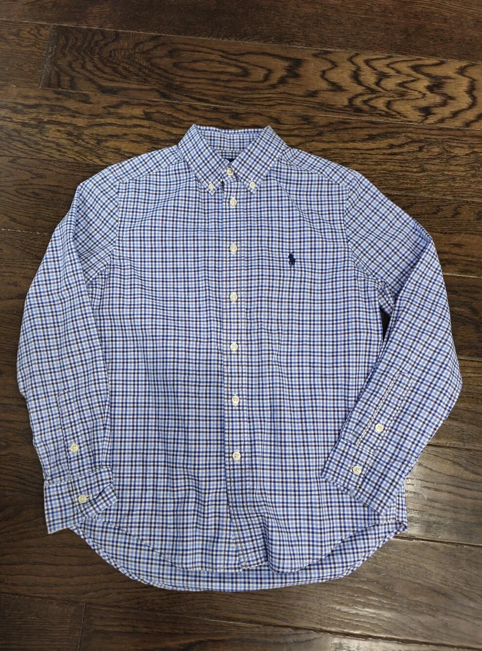 Polo Ralph Lauren Button Down Long Sleeve, Natural Stretch, Size M 10-12